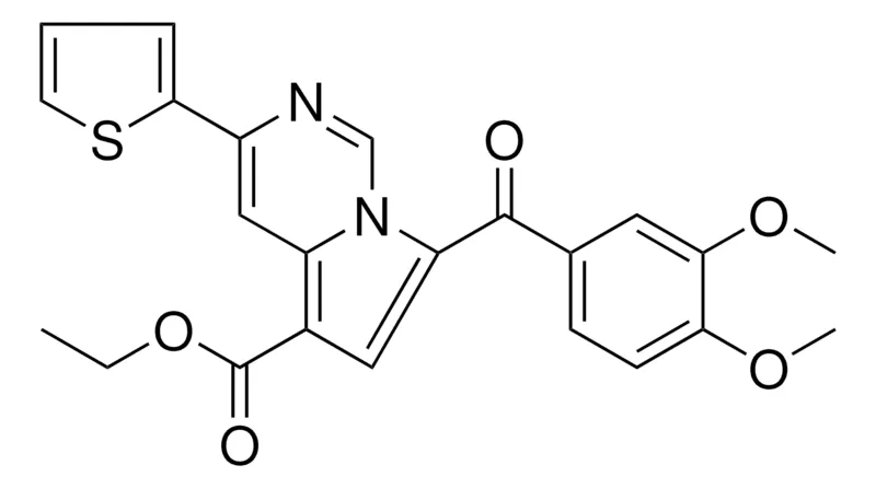Sigma-Aldrich ET 7-(3,4-DIMETHOXYBENZOYL)-3-(2-THIENYL)PYRROLO(1,2-C)PYRIMIDINE-5-CARBOXYLATE,AldrichCPR