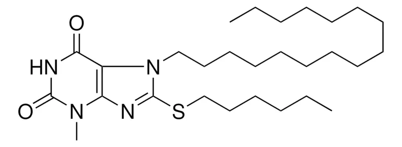 Sigma-Aldrich 7-HEXADECYL-8-HEXYLSULFANYL-3-METHYL-3,7-DIHYDRO-PURINE-2,6-DIONE,AldrichCPR