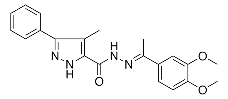 Sigma-Aldrich 4-ME-5-PH-2H-PYRAZOLE-3-CARBOXYLIC ACID (1-(3,4-DI-MEO-PH)-ETHYLIDENE)-HYDRAZIDE,AldrichCPR