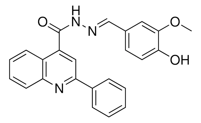 Sigma-Aldrich 2-PHENYL-QUINOLINE-4-CARBOXYLIC ACID (4-HYDROXY-3-METHOXY-BENZYLIDENE)-HYDRAZIDE,AldrichCPR