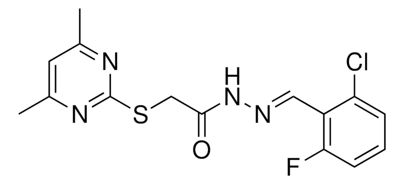 Sigma-Aldrich 2-(4,6-DI-ME-PYRIMIDIN-2-YLSULFANYL)-ACETIC ACID (2-CL-6-F-BENZYLIDENE)HYDRAZIDE,AldrichCPR