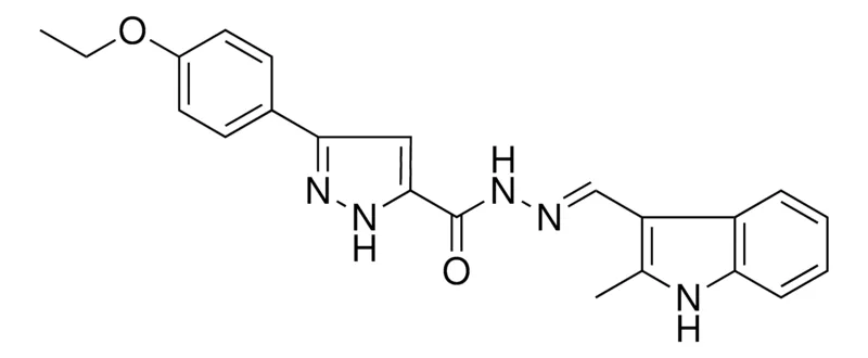Sigma-Aldrich 5(4-ETO-PH)-2H-PYRAZOLE-3-CARBOXYLIC ACID (2-ME-1H-INDOL-3-YLMETHYLENE)HYDRAZIDE,AldrichCPR