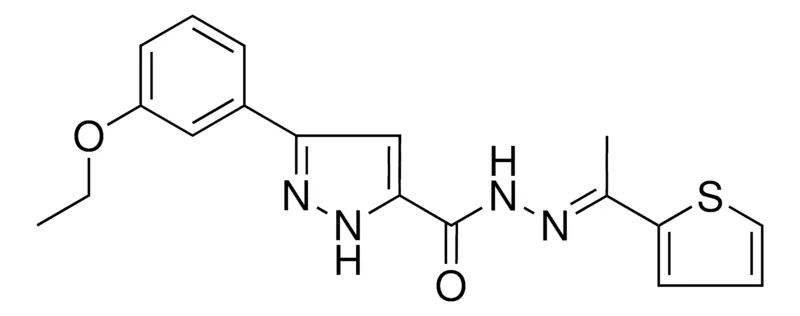 Sigma-Aldrich 3-(3-ETHOXYPHENYL)-N'-(1-(2-THIENYL)ETHYLIDENE)-1H-PYRAZOLE-5-CARBOHYDRAZIDE，AldrichCPR