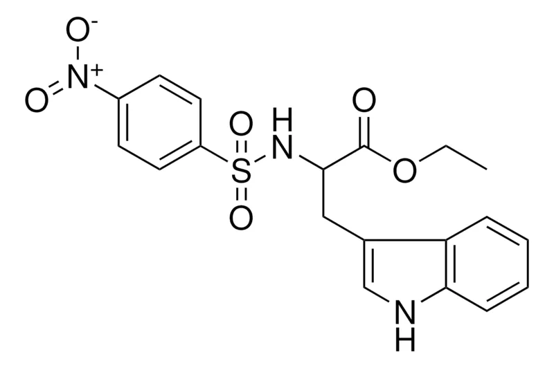 Sigma-Aldrich 3-(1H-INDOL-3-YL)-2-(4-NITRO-BENZENESULFONYLAMINO)-PROPIONIC ACID ETHYL ESTER,AldrichCPR