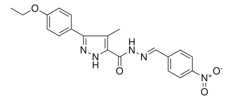 Sigma-Aldrich 5-(4-ETHOXY-PH)4-ME-2H-PYRAZOLE-3-CARBOXYLIC ACID (4-NITRO-BENZYLIDENE)HYDRAZIDE,AldrichCPR