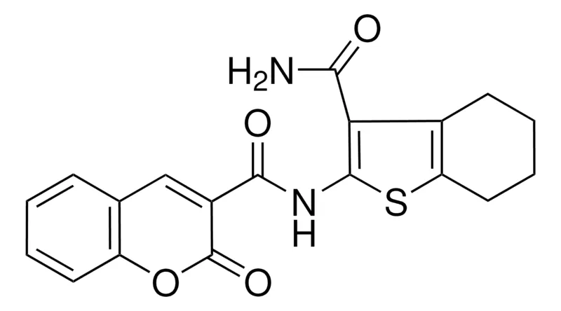Sigma-Aldrich N-[3-(AMINOCARBONYL)-4,5,6,7-TETRAHYDRO-1-BENZOTHIEN-2-YL]-2-OXO-2H-CHROMENE-3-CARBOXAMIDE，AldrichCPR