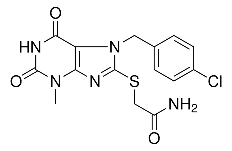 Sigma-Aldrich 2(7-(4-CL-BZL)-3-ME-2,6-DIOXO-2,3,6,7-TETRAHYDRO-1H-PURIN-8-YLSULFANYL)ACETAMIDE,AldrichCPR
