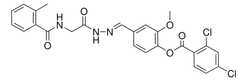Sigma-Aldrich 2-MEO-4-(2-(((2-METHYLBENZOYL)AMINO)AC)CARBOHYDRAZONOYL)PH 2,4-DICHLOROBENZOATE,AldrichCPR