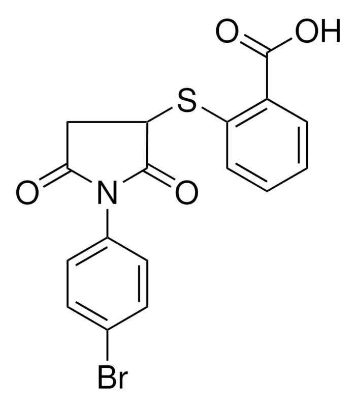 Sigma-Aldrich 2-(1-(4-BROMO-PHENYL)-2,5-DIOXO-PYRROLIDIN-3-YLSULFANYL)-BENZOIC ACID,AldrichCPR