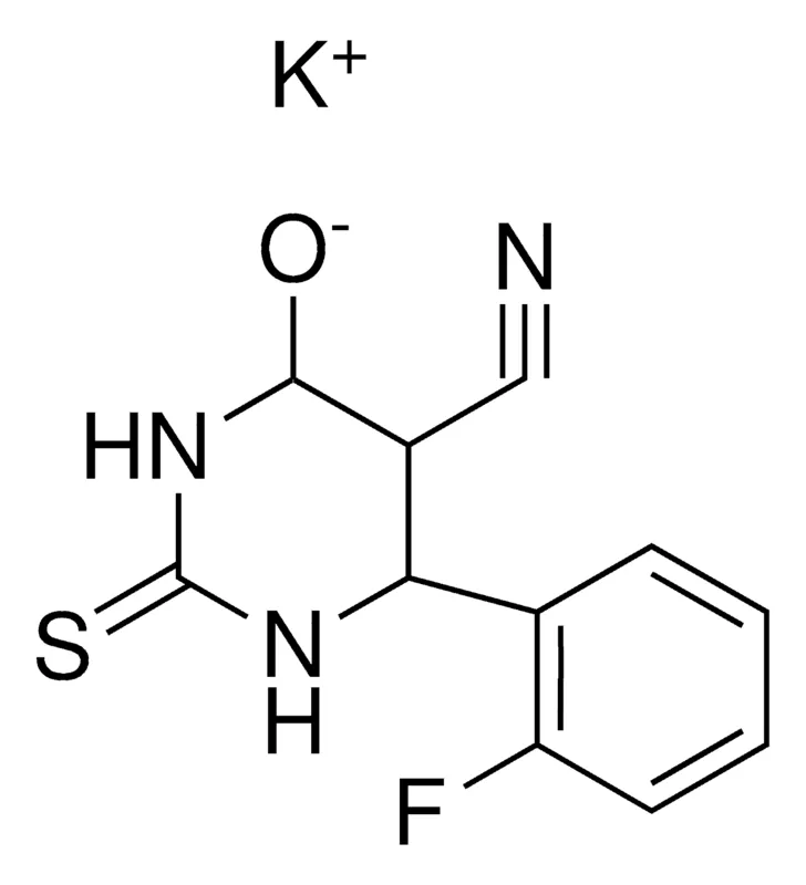 Sigma-Aldrich 5-CYANO-6-(2-FLUOROPHENYL)-4-HYDROXY3456TETRAHYDRO2(1H)PYRIMIDINETHIONE K SALT,AldrichCPR