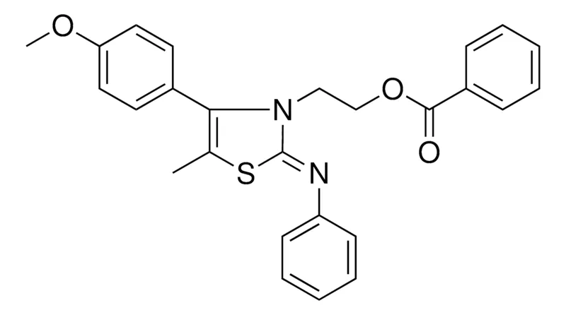 Sigma-Aldrich BENZOIC ACID 2-(4-(4-MEO-PH)-5-METHYL-2-PHENYLIMINO-THIAZOL-3-YL)-ETHYL ESTER,AldrichCPR