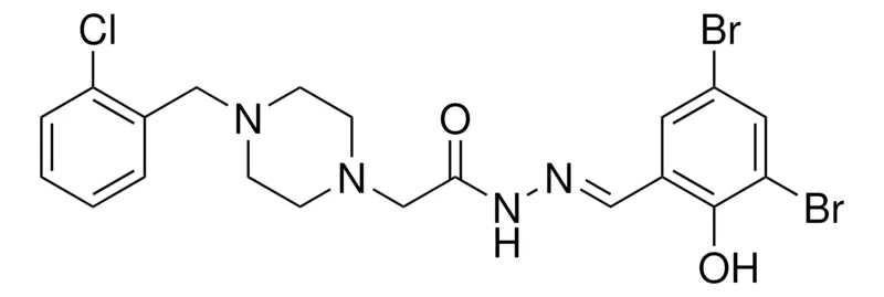 Sigma-Aldrich 2-(4-(2-CL-BENZYL)-1-PIPERAZINYL)N'-(3,5-DIBROMO-2-HO-BENZYLIDENE)ACETOHYDRAZIDE,AldrichCPR