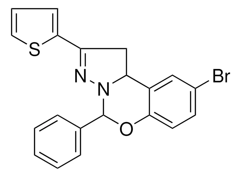 Sigma-Aldrich 8-BR-4-PH-2-THIOPHEN-2-YL-1,9B-DIHYDRO-5-OXA-3,3A-DIAZA-CYCLOPENTA(A)NAPHTHALENE,AldrichCPR