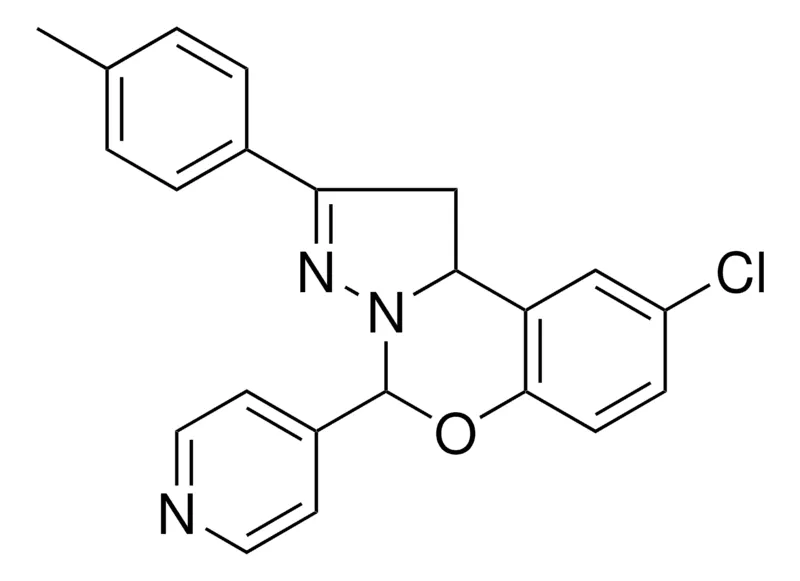 Sigma-Aldrich 8-CL-4-PYRIDIN-4-YL-2-P-TOLYL-1,9B-2H-5-OXA-3,3A-DIAZA-CYCLOPENTA(A)NAPHTHALENE,AldrichCPR