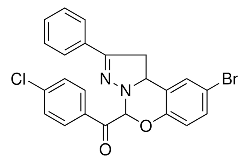Sigma-Aldrich (8-BR-2-PH-2H-5-OXA-3,3A-DIAZA-CYCLOPENTA(A)NAPHTHALEN-4-YL)-(4-CL-PH)-METHANONE,AldrichCPR