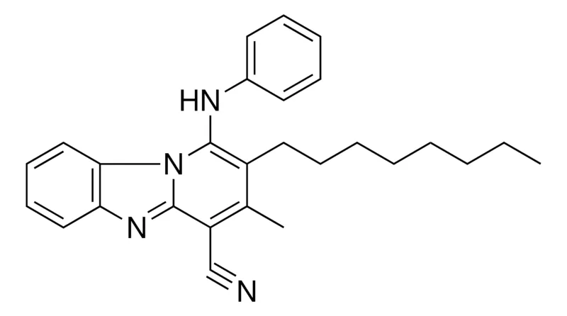Sigma-Aldrich 3-METHYL-2-OCTYL-1-PHENYLAMINO-BENZO(4,5)IMIDAZO(1,2-A)PYRIDINE-4-CARBONITRILE,AldrichCPR