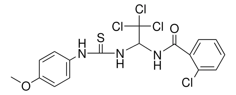 Sigma-Aldrich 2-CHLORO-N-(2,2,2-TRICHLORO-1-(3-(4-METHOXY-PHENYL)-THIOUREIDO)-ETHYL)-BENZAMIDE,AldrichCPR