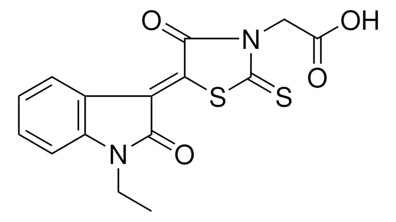 Sigma-Aldrich (5(1-ET-2-OXO-1,2-2H-INDOL-3-YLIDENE)4-OXO-2-THIOXO-THIAZOLIDIN-3-YL)ACETIC ACID,AldrichCPR