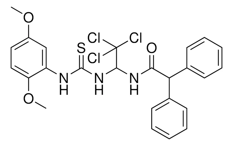 Sigma-Aldrich 2,2-DIPHENYL-N-(2,2,2-TRICHLORO-1-(3-(2,5-DIMETHOXY-PH)-THIOUREIDO)-ET)ACETAMIDE,AldrichCPR