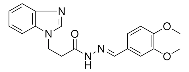 Sigma-Aldrich 3-BENZOIMIDAZOL-1-YL-PROPIONIC ACID (3,4-DIMETHOXY-BENZYLIDENE)-HYDRAZIDE,AldrichCPR