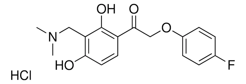 Sigma-Aldrich 1-(3-DIMETHYLAMINOMETHYL-2,4-DIHYDROXY-PH)-2(4-F-PHENOXY)ETHANONE, HYDROCHLORIDE,AldrichCPR