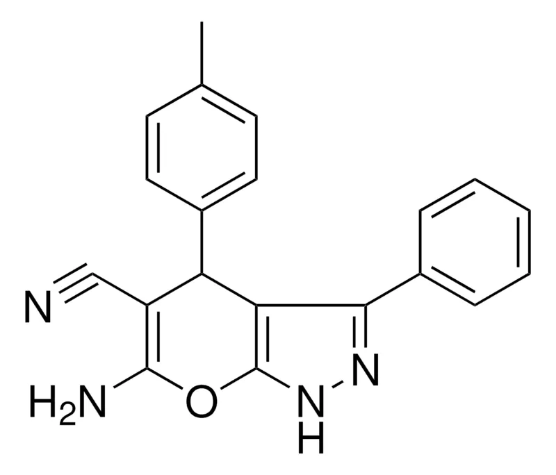 Sigma-Aldrich 6-AMINO-3-PHENYL-4-P-TOLYL-1,4-DIHYDRO-PYRANO(2,3-C)PYRAZOLE-5-CARBONITRILE,AldrichCPR