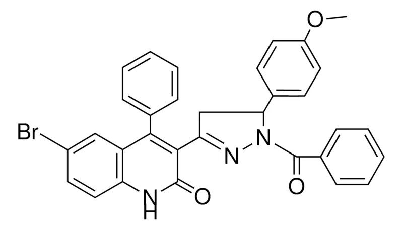 Sigma-Aldrich 3-(1-BZ-5-(4-MEO-PH)-4,5-2H-1H-PYRAZOL-3-YL)-6-BROMO-4-PHENYL-1H-QUINOLIN-2-ONE，AldrichCPR