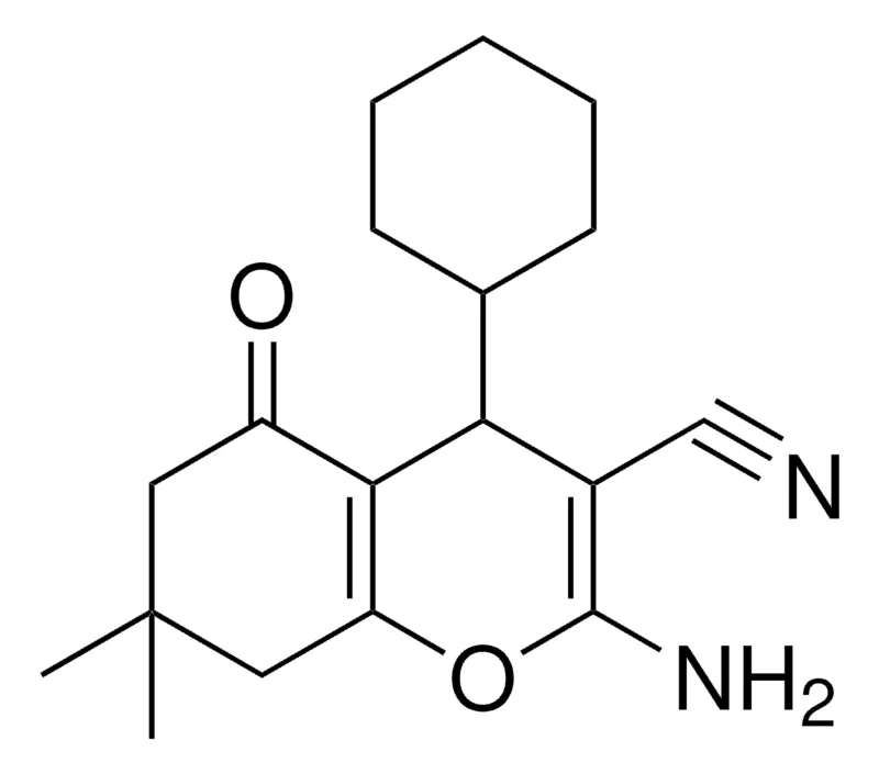 Sigma-Aldrich 2-AMINO-4-CYCLOHEXYL-7,7-DIMETHYL-5-OXO-5,6,7,8-TETRAHYDRO-4H-CHROMENE-3-CARBONITRILE,AldrichCPR