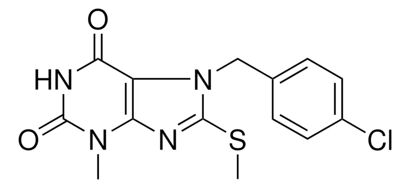 Sigma-Aldrich 7-(4-CHLORO-BENZYL)-3-METHYL-8-METHYLSULFANYL-3,7-DIHYDRO-PURINE-2,6-DIONE,AldrichCPR