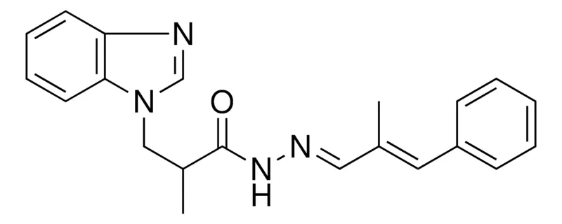 Sigma-Aldrich 3-BENZOIMIDAZOL-1-YL-2-ME-PROPIONIC ACID (2-ME-3-PHENYL-ALLYLIDENE)-HYDRAZIDE,AldrichCPR