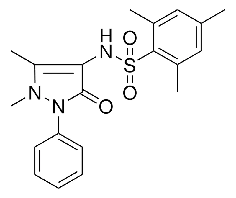 Sigma-Aldrich N-(1,5-DIMETHYL-3-OXO-2-PHENYL-2,3-DIHYDRO-1H-PYRAZOL-4-YL)-2,4,6-TRIMETHYLBENZENESULFONAMIDE,AldrichCPR