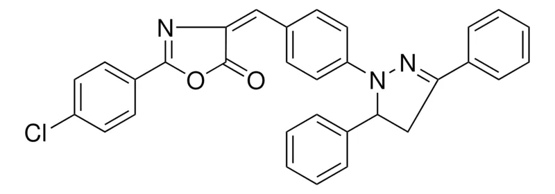 Sigma-Aldrich (4E)-2-(4-CHLOROPHENYL)-4-[4-(3,5-DIPHENYL-4,5-DIHYDRO-1H-PYRAZOL-1-YL)BENZYLIDENE]-1,3-OXAZOL-5(4H)-ONE，AldrichCPR
