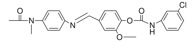 Sigma-Aldrich 2METHOXY4(4(N-METHYLACETAMIDO)PHENYLIMINOMETHYL)PHENYL N(3CHLOROPHENYL)CARBAMATE,AldrichCPR