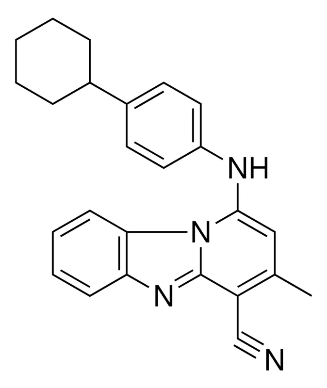 Sigma-Aldrich 1-(4-CYCLOHEXYL-PHENYLAMINO)3-ME-BENZO(4,5)IMIDAZO(1,2-A)PYRIDINE-4-CARBONITRILE,AldrichCPR