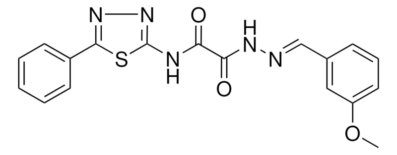 Sigma-Aldrich 2-(2-(3-MEO-BENZYLIDENE)HYDRAZINO)-2-OXO-N-(5-PH-1,3,4-THIADIAZOL-2-YL)ACETAMIDE，AldrichCPR