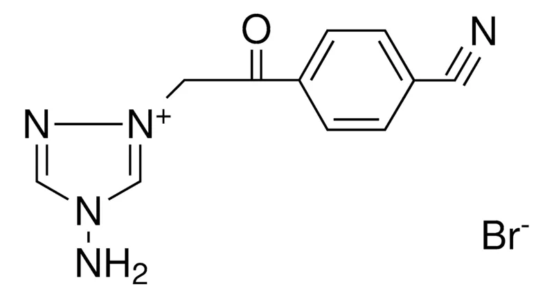 Sigma-Aldrich 4-AMINO-1-(2-(4-CYANO-PHENYL)-2-OXO-ETHYL)-4H-(1,2,4)TRIAZOL-1-IUM, BROMIDE,AldrichCPR