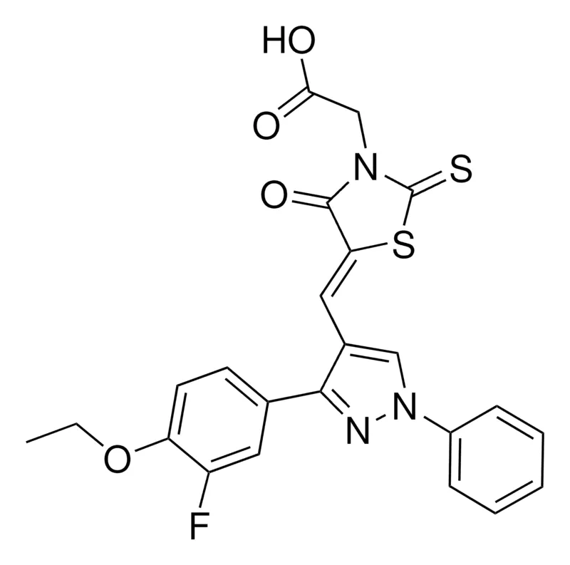 Sigma-Aldrich ((5Z)-5-{[3-(4-ETHOXY-3-FLUOROPHENYL)-1-PHENYL-1H-PYRAZOL-4-YL]METHYLENE}-4-OXO-2-THIOXO-1,3-THIAZOLIDIN-3-YL)ACETIC ACID，AldrichCPR