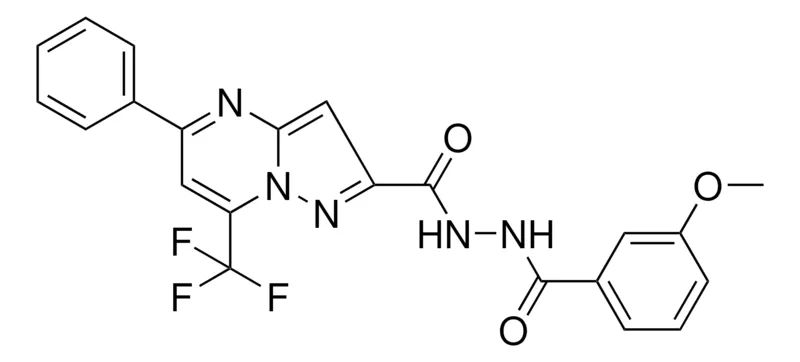 Sigma-Aldrich N'-(3-MEO-BENZOYL)-5-PH-7-(TRI-F-ME)PYRAZOLO(1,5-A)PYRIMIDINE-2-CARBOHYDRAZIDE,AldrichCPR