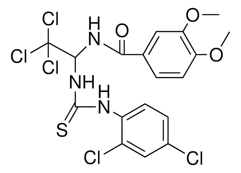 Sigma-Aldrich 3,4-DI-MEO-N-(2,2,2-TRICHLORO-1-(3-(2,4-DICHLORO-PH)-THIOUREIDO)-ET)-BENZAMIDE,AldrichCPR