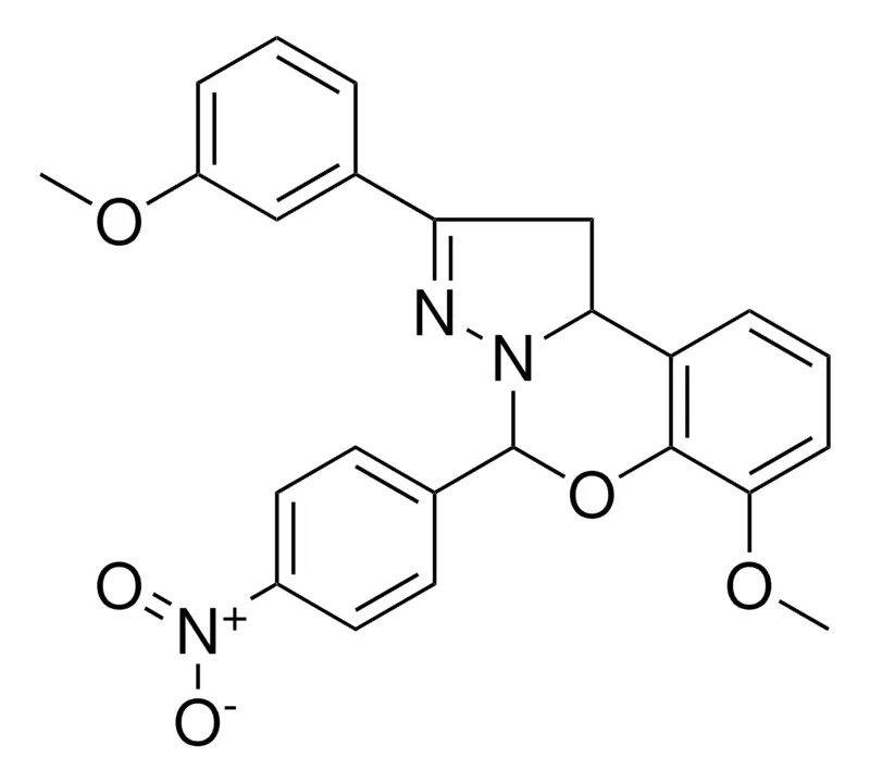 Sigma-Aldrich 7-MEO-2-(3-MEO-PH)-5-(4-NITRO-PH)-1,10B-DIHYDROPYRAZOLO(1,5-C)(1,3)BENZOXAZINE,AldrichCPR