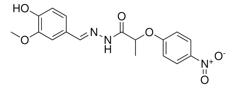 Sigma-Aldrich N'-(4-HYDROXY-3-METHOXYBENZYLIDENE)-2-(4-NITROPHENOXY)PROPANOHYDRAZIDE,AldrichCPR