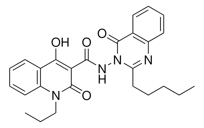 Sigma-Aldrich 4-HYDROXY-2-OXO-N-(4-OXO-2-PENTYL-3(4H)-QUINAZOLINYL)-1-PROPYL-1,2-DIHYDRO-3-QUINOLINECARBOXAMIDE,AldrichCPR