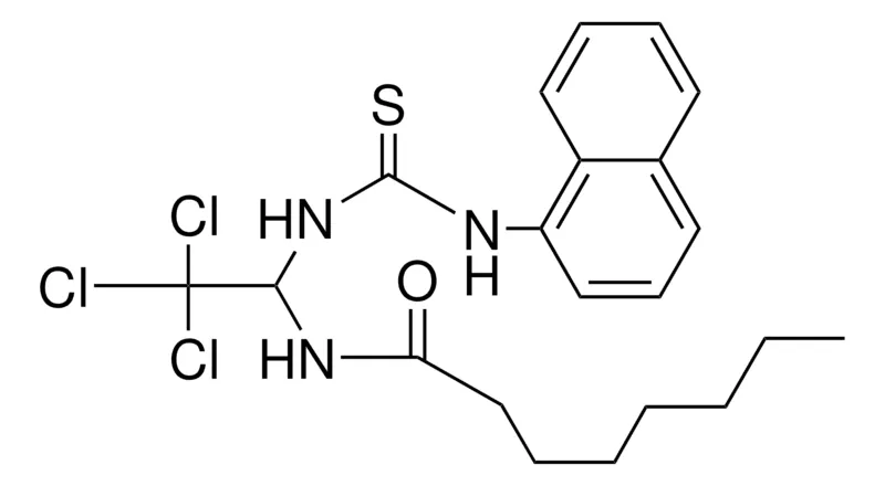 Sigma-Aldrich OCTANOIC ACID (2,2,2-TRICHLORO-1-(3-NAPHTHALEN-1-YL-THIOUREIDO)-ETHYL)-AMIDE,AldrichCPR