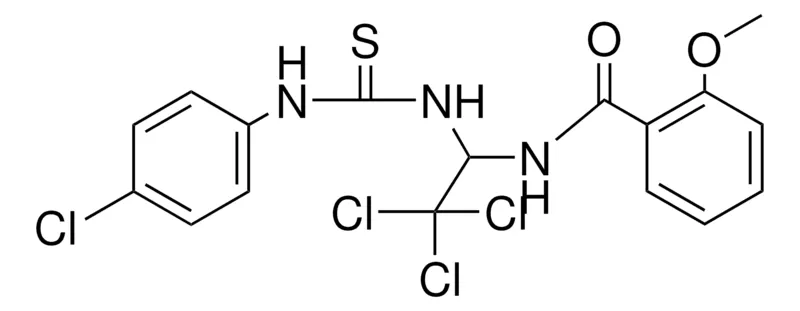 Sigma-Aldrich 2-METHOXY-N-(2,2,2-TRICHLORO-1-(3-(4-CHLORO-PHENYL)-THIOUREIDO)-ETHYL)-BENZAMIDE,AldrichCPR
