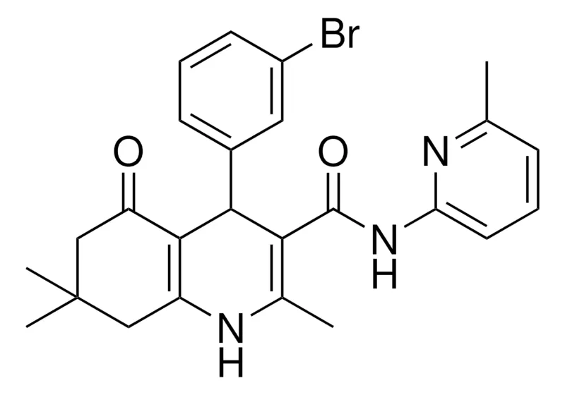 Sigma-Aldrich 4-(3-BROMOPHENYL)-2,7,7-TRIMETHYL-N-(6-METHYL-2-PYRIDINYL)-5-OXO-1,4,5,6,7,8-HEXAHYDRO-3-QUINOLINECARBOXAMIDE,AldrichCPR