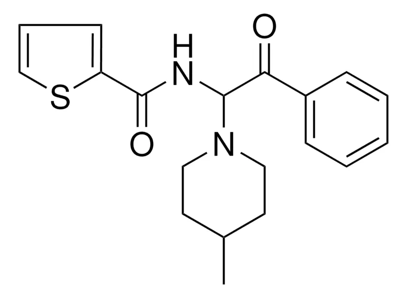 Sigma-Aldrich THIOPHENE-2-CARBOXYLIC ACID (1-(4-ME-PIPERIDIN-1-YL)-2-OXO-2-PHENYL-ETHYL)-AMIDE,AldrichCPR