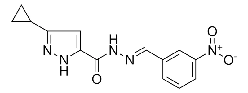 Sigma-Aldrich 5-CYCLOPROPYL-2H-PYRAZOLE-3-CARBOXYLIC ACID (3-NITRO-BENZYLIDENE)-HYDRAZIDE,AldrichCPR