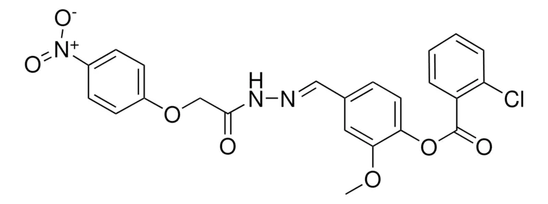 Sigma-Aldrich 2-METHOXY-4-(2-((4-NITROPHENOXY)ACETYL)CARBOHYDRAZONOYL)PHENYL 2-CHLOROBENZOATE,AldrichCPR