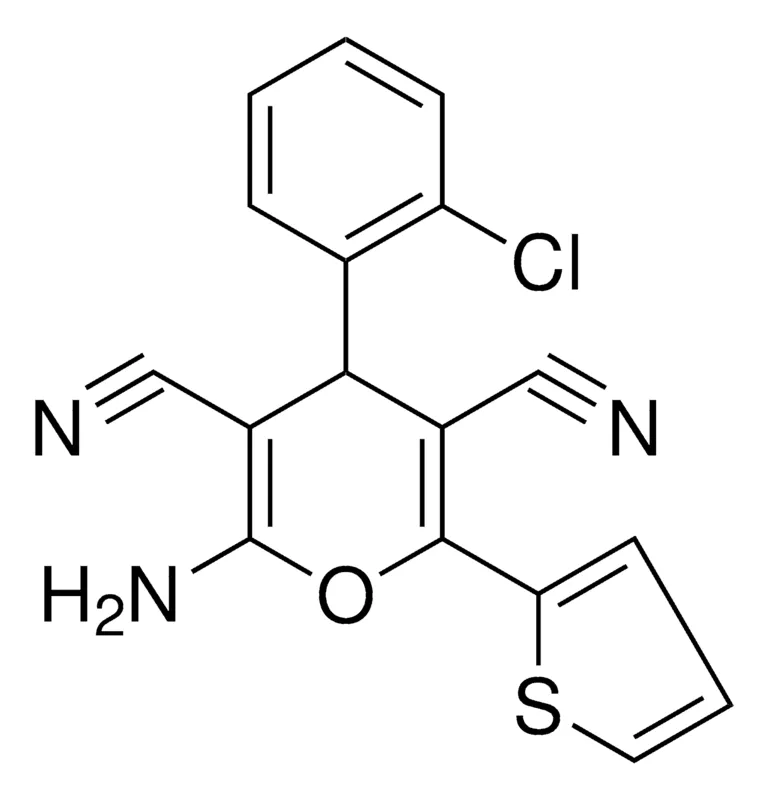 Sigma-Aldrich 2-AMINO-4-(2-CHLOROPHENYL)-6-(2-THIENYL)-4H-PYRAN-3,5-DICARBONITRILE,AldrichCPR