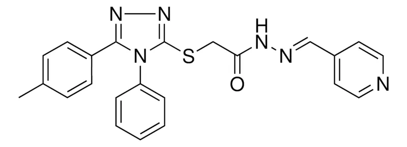 Sigma-Aldrich 2-{[5-(4-METHYLPHENYL)-4-PHENYL-4H-1,2,4-TRIAZOL-3-YL]SULFANYL}-N'-[(E)-4-PYRIDINYLMETHYLIDENE]ACETOHYDRAZIDE，AldrichCPR
